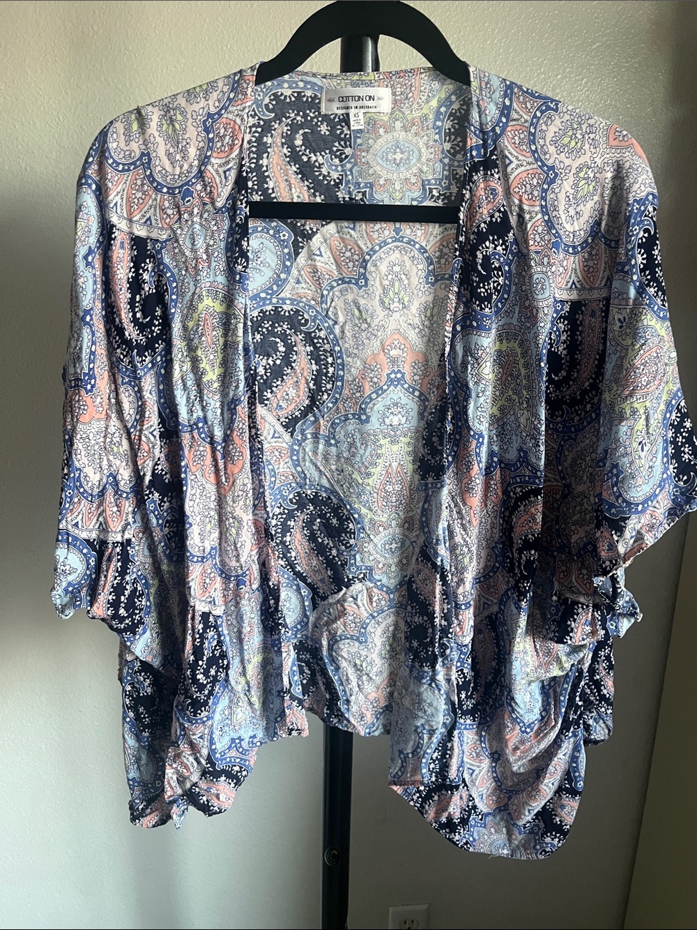 Cotton On Paisley Kimono Cardigan Short Sleeve